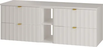 Produktbild von Waschbeckenunterschrank 140 cm breit in weiß matt AVOLA-140