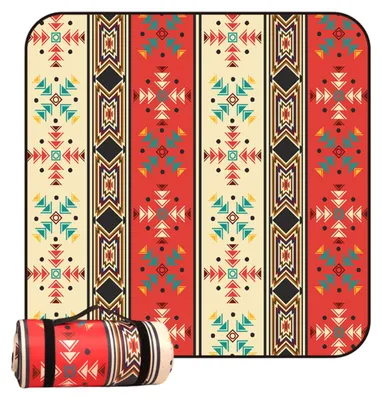 Produktbild von Böhmische Picknickdecke, Picknickdecke für draußen, Campingdecke, Stranddecke, faltbare Sandmatte, Wanderdecke, Familiendecke, Konzertdecke, L