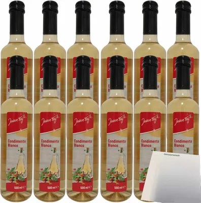 Produktbild von Jeden Tag Condimento Bianco Essig weiß 12er Pack (12x500ml Flasche) + usy Block