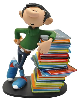 Produktbild von Gaston Statue Gaston Stack of Comics 16 cm