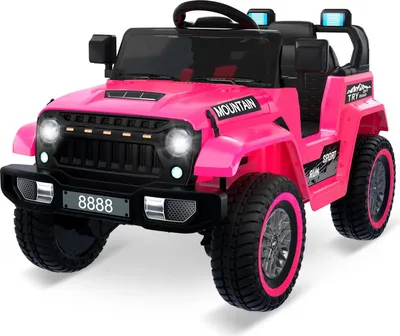 Produktbild von Aufsitz-Elektroauto - Ride-on Auto - 12V - Fernbedienung - 2x35W Motoren - 5 km/h - Musikplayer - Ab 14 Jahren - Rosa