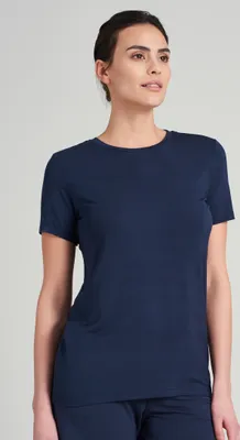 Produktbild von Schiesser Damen T-Shirt Gr. 40  blau