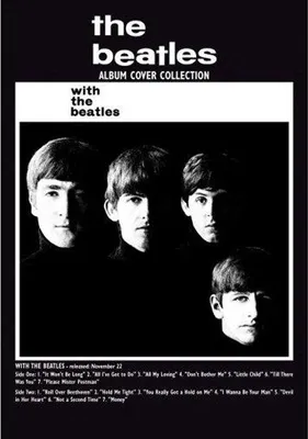 Image de The Beatles - Carte postale "With The Beatles", album RO8543 (150 mm x 105 mm) (Noir/Blanc)
