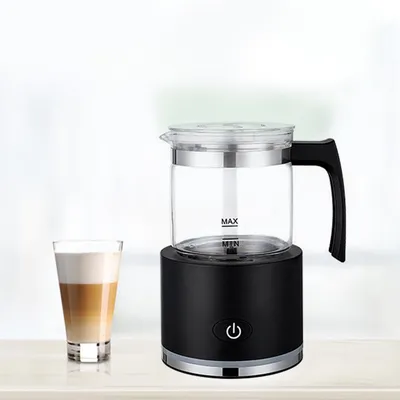 Produktbild von Haushaltskleines Edelstahl-Milchschäumergerät: Trennbares Handheld-Elektromischer, geeignet für heiße und kalte Getränke, mit Rühr- und Milchwärmefunk