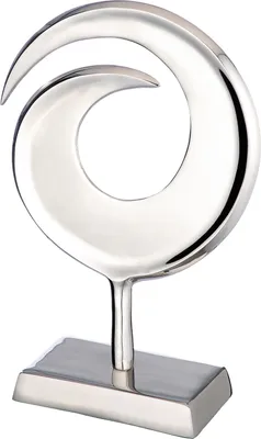 Produktbild von GILDE Skulptur "Swirl" silberfarben, H.47 cm, 69190
