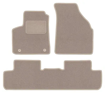 Zdjęcie produktu dla Dywaniki samochodowe welurowe LUX do: Chevrolet Rezzo (2000-2011, minivan) beżowe, z mocowaniami