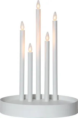 Produktbild von EGLO LED Kerzenständer Deco, Dekoleuchte Weihnachten, Fensterdeko aus Stahl und Kunststoff in weiß warmweiß