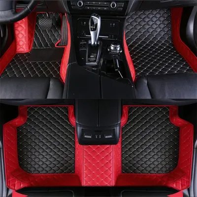 Immagine prodotto di Tappetini per auto, impermeabili, antiscivolo, disponibili nei colori nero e rosso