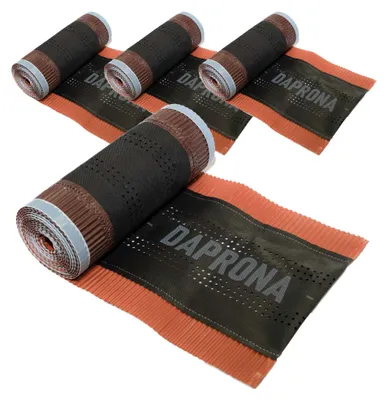 Produktbild von DAPRONA Firstband Alu Super Vent 4 Rollen - 390mm x 5m Rot (RAL 8004)   Rollfirst für eine optimale Dachfirst Abdeckung, Super Butylkleber