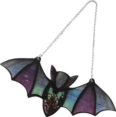 Obrázok produktu pre Ozdoby na okná Halloween Bat, ozdoby na okná na zavesenie netopiera, okenný ornament na netopiera Suncatcher, okenný netopier na okno Suncatcher, okenná dekorácia na zavesenie netopiera, akrylový okenný závesný netopier Suncatcher