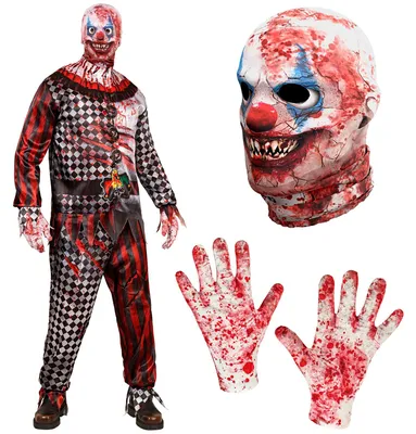 Immagine prodotto di Costume completo da clown dell'orrore per adulti - M