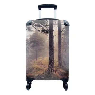 Produktbild von MuchoWow® Koffer Handgepäck Trolley Rollkoffer Kleine Reisekoffer mit 4 Rollen - Nebel - Herbstdekoration - Natur - Wald - Cabin Size < 55x40x23 cm & 55x40x20 cm - Fotokoffer - Kabinenkoffer - Boardgepäck - Reise-Box - Reisekoffer - Reisegepäck - Koffer mit Bild - Trolley für Kinder