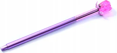 Produktbild von Fineliner Rose mit Kristall - Eleganter Gelstift Schwarz Deko für Schule & Büro