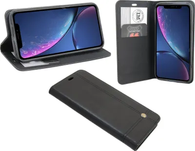 Immagine prodotto di iPhone XR Custodia Flip Case Nero Pelle Ottica Copertura Protettiva