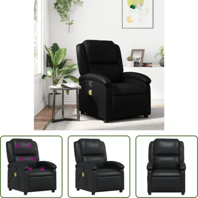 Obrázek produktu pro The Living Store masážní křeslo černá Imitace kůže