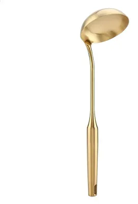 Suppenschöpfer und Küchenwender aus Edelstahl, Gold
