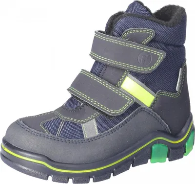 Produktbild von RICOSTA Waschbare Boots GABRIS von PEPINO für kalte Wintertage HighTech/Textil Klettverschluss Warmfutter Jungen see/ozean Blau/Gelb Größe 29