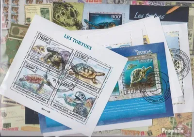 Produktbild von Briefmarken Motive 10 verschiedene Schildkröten Blöcke