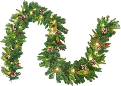 Guirlande Noel Escalier Couronne De Noël De 45 Cm Avec Lumière LED, Décoration De Noël Deco Noel Porte