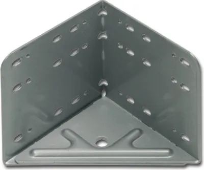 Produktbild von Bettwinkel Eckverbinder Stahl Winkel silbergrau, Maß: 115 x 115 x 133 mm, 1 Stück