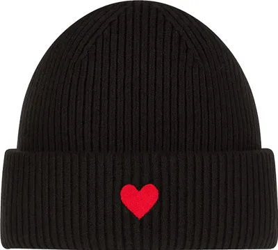 Produktbild von Faera Gemusterte Strickmütze mit Rippbündchen dezenter Stickerei One Size