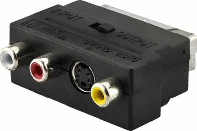 Obrázok produktu pre e+p VC 915, SCART (21-pin), 3 x RCA + S-Video, Samec, Samica, nikel, Čierna