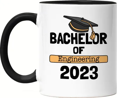 Produktbild von Bachelor of Engineering 2023 Tasse Schwarz Studium Absolvent Abschluss Geschenk Bachelorabschluss Uni