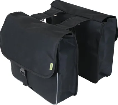 Produktbild von Dresco Basic Shopper Doppelte Fahrradtasche 26 Liter Nylon Schwarz