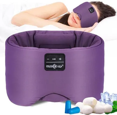 Produktbild von Sommige delen van de titel zijn al in het Engels, dus ik zal die verwijderen en de rest vertalen. Slaapmasker met Bluetooth-hoofdtelefoon, 100% verduisterend zijden slaapmasker wordt Schlafmaske mit Bluetooth-Kopfhörer, 100% verduisterndes Seidenschlafmaske Ik zal nu de rest van de titel vertalen en de rest van de Nederlandse tekst verwijderen. Hoofdtelefoon voor mannen en vrouwen wordt Kopfhörer für Männer und Frauenzachte slaaphoofdtelefoon wordt weiches SchlafkopfhörerBluetooth-slaapmasker voor op reis (