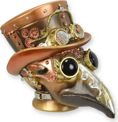 Produktbild von Steampunk Figur Pestdoktor aus Kunstharz Replikat Retro Design Dekoration
