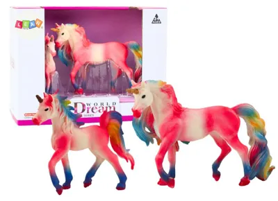 Produktbild von Leantoys Sammlerfiguren Einhorn mit Jungtier