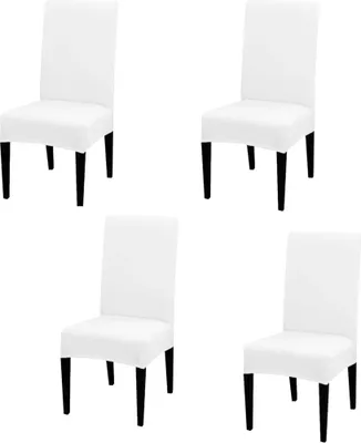 Obrázek produktu pro 4 kusy potahů na židle Stretch Universal Chair Cover Elastický potah na židle do jídelny, bílý