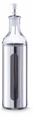 Produktbild von Zeller Essig-/Ölflasche, 500 ml, Glas/Edelstahl  Ø6,5x28