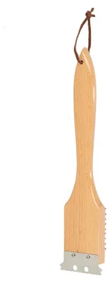 Grillbürste-Buchenholzgriff-Edelstahl