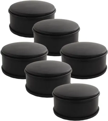 Productafbeelding van Deurstopper set, 6-delig, mat zwart, 11x5,4 cm, antislip, geschikt voor gebruik binnenshuis