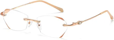 Imagen del producto de Gafas de lectura sin montura, con filtro de luz azul, para mujer, ideales para trabajar frente a pantallas