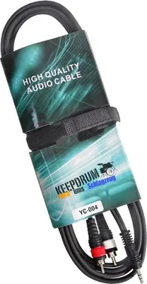 Image de keepdrum YC004 Adapterkabel Cinch RCA zu 3,5mm Klinke 3m
