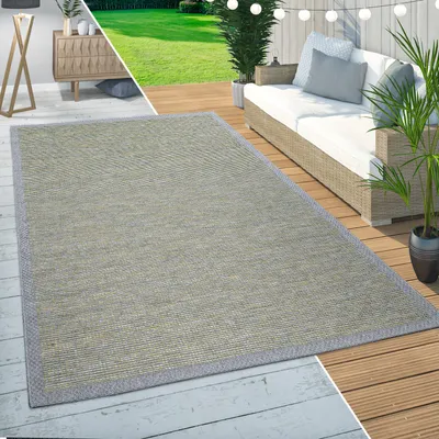 Immagine prodotto di Tappeto per interni ed esterni Balcone Terrazza Tappeto da cucina Design moderno con bordi Verde Dimensioni 120x160 cm