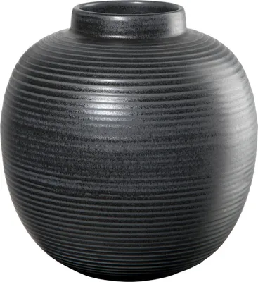 Produktbild von ASA Selection Japandi Vase, Tischvase, Dekovase, Blumenvase, Steingut, Black, H 29 cm, 73004174