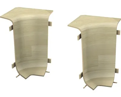 Produktbild von Prinz Innenecken für Klemm-Sockelleiste mit Kabelkanal Nussbaum oliv 50 mm