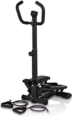 Produktbild von Trenażer fitness VITALmaxx Swing Stepper Trenuje mięśnie nóg, wspomaga wytrzymałość Z uchwytem o regulowanej wysokości Maksymalne obciążenie ok. 100 kg Czarny