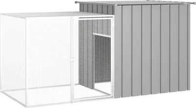 Obrázok produktu pre Klietka pre zajace sivá 200x91x100 cm pozinkovaná oceľ