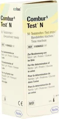 Obrázok produktu pre Combur 4-Test, dovážaný tovar Balenie: 50 kusov | Balenie (50 testov)