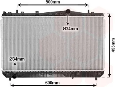 Produktbild von VAN WEZEL 81002052 Kühler Wasserkühler Motorkühler für DAEWOO Rezzo (U100)