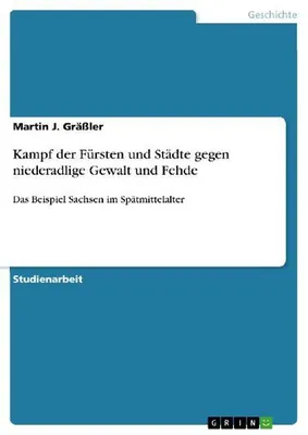 Produktbild von Kampf der Fürsten und Städte gegen niederadlige Gewalt und Fehde