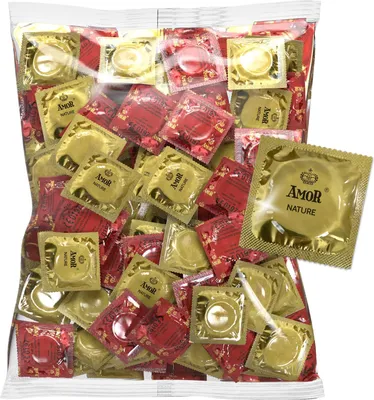 Produktbild von AMOR NATURE Premium Kondome 1000 Stück, idealer Sitz und eine Passende Größe Für JeDen - Ø 53 mm, Transparent
