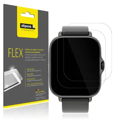 Produktbild von 2x Schutzfolie für Zeniox IOX01 Folie, 100% Displayabdeckung, dipos Flex