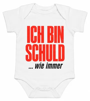 Produktbild von Ich bin schuld wie immer Lustig Sarkasmus Ironie Statement Sündenbock Baby Body, Weiß, 0/3