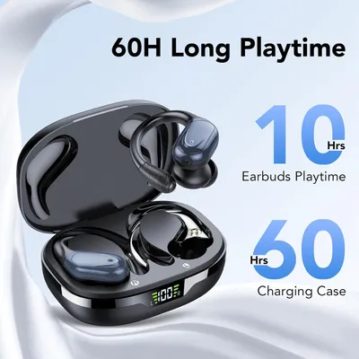 Produktbild von CASCHO Bluetooth Kopfhörer Sport, Kopfhörer Kabellos Bluetooth 5.3, 60 Std Kabellose Kopfhörer mit Tiefer Bass, In Ear Kopfhörer mit 4 ENC Klarer Mic