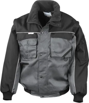 Produktbild von Result WORK-GUARD R71X | Workguard Heavy Duty Jacket / Arbeitsjacke - Farbe: Grey/Black - Größe: 3XL